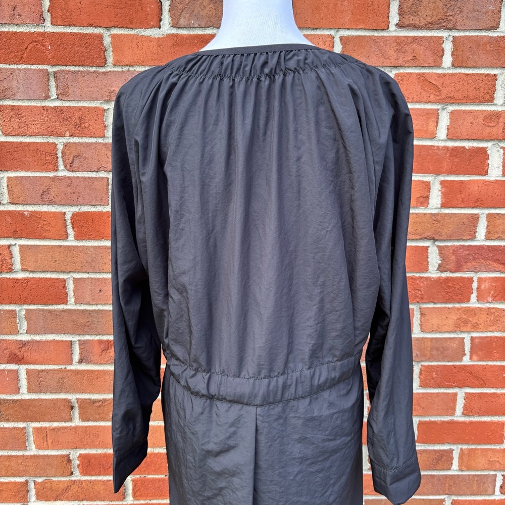 Zara Basic Black Long Sleeve Belted Button Down S… - image 8